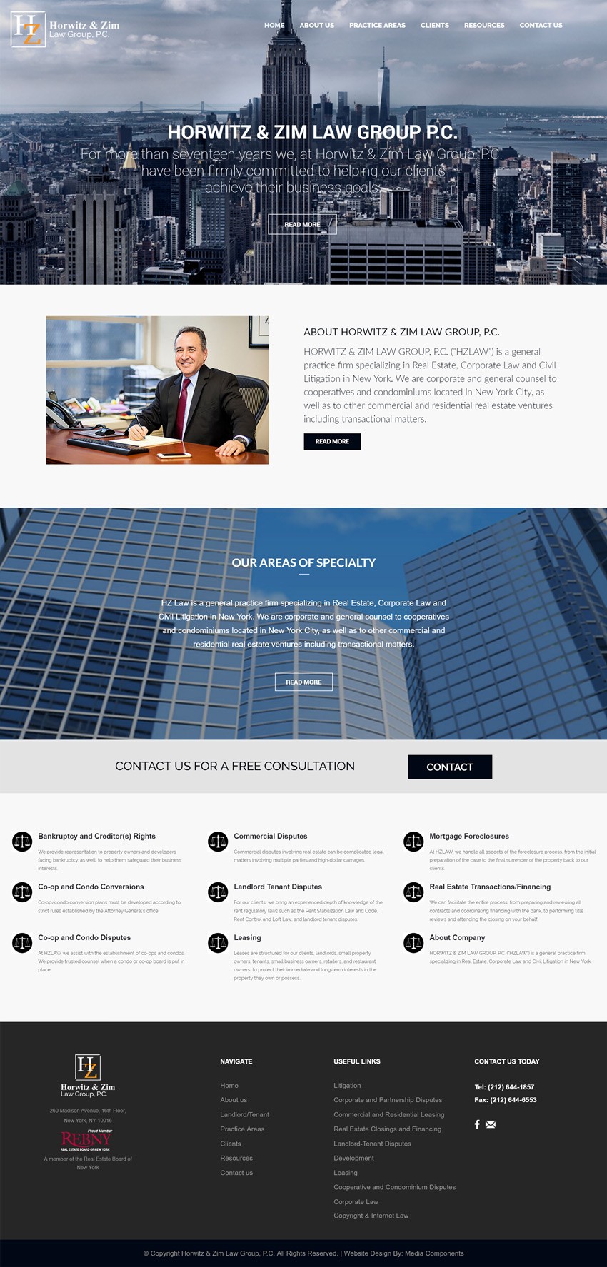 HZ-Law Responsive Website Design