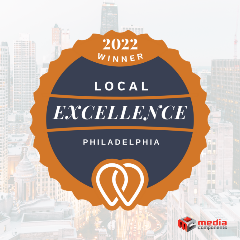 Media Components Announced as a 2022 Local Excellence Award Winner by UpCity!