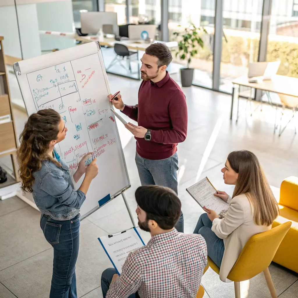 creative team working on a project