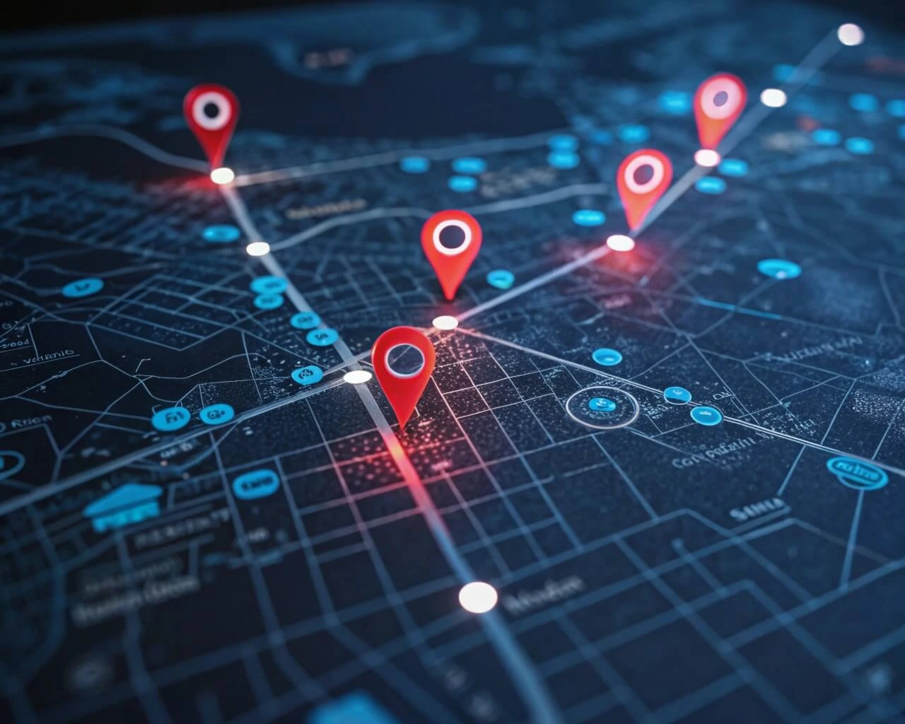 Local SEO services showing business locations and visibility on Google Maps